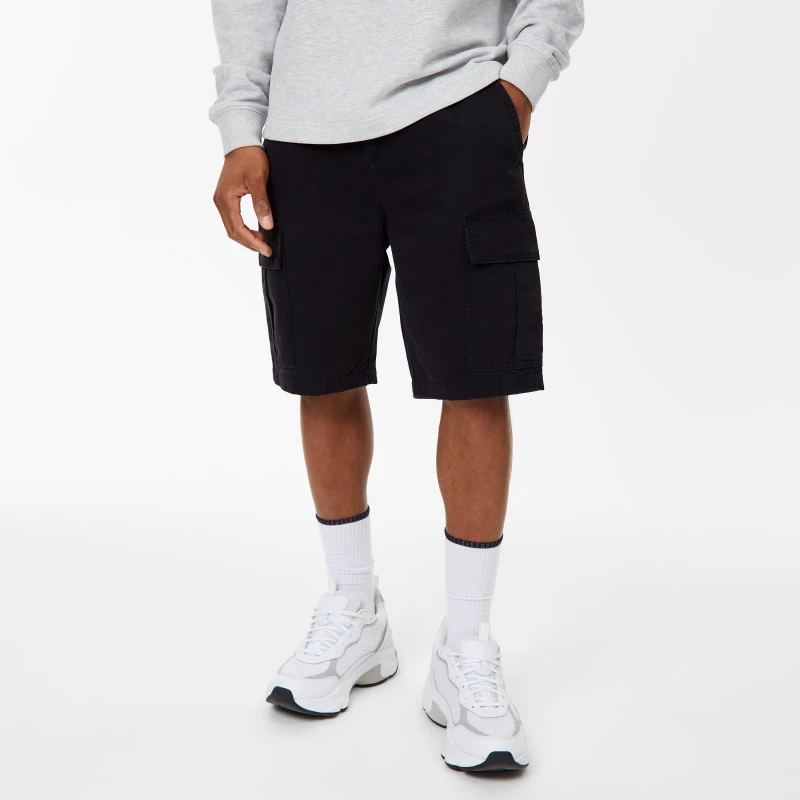 Image of Jack Wills Twill Cargo Shorts - Black XS