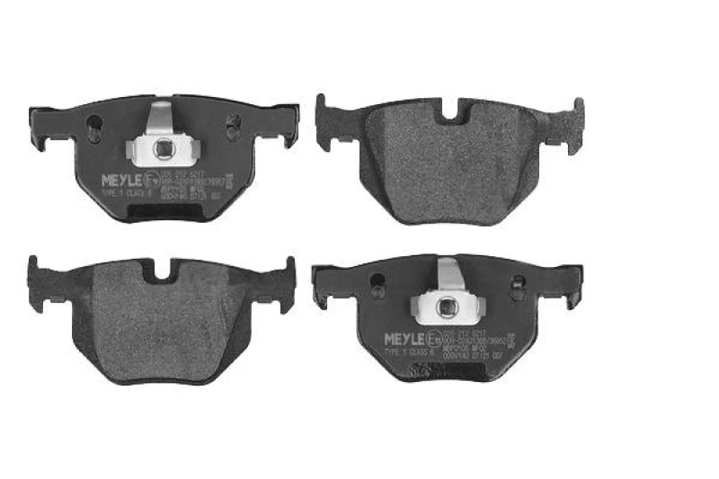Image of MEYLE 025 212 8217 Brake pad set Rear Axle, excl. wear warning contact, Original Quality, with anti-squeak plate Brake Pad Set,disc brake (402)