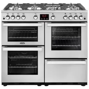 image of Belling 444411726 10cm Cookcentre Prof X100G Double Oven Gas Cooker St