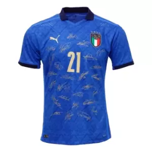 Image of 2020-2021 Italy Home Authentic Signed Jersey