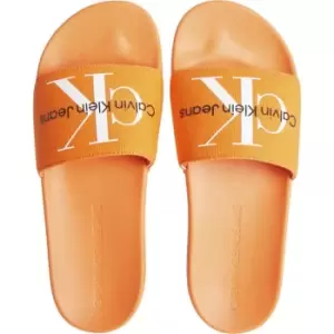 Image of Calvin Klein Jeans Monogram Slide - Orange