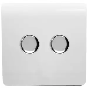 Image of Trendi 2 Gang LED Dimmer - White