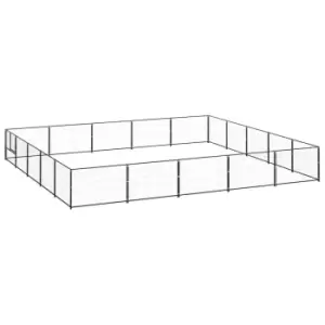 Image of Vidaxl Dog Kennel Black 25 M Steel