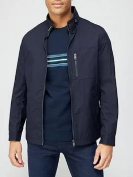 Image of Ted Baker Ure Funnel Neck Jacket - Navy, Size XL, Men