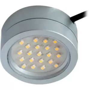 image of Robus Captain 2W LED Mains Voltage Cabinet Light- Warm White - Satin Silver - R2CLED240-15