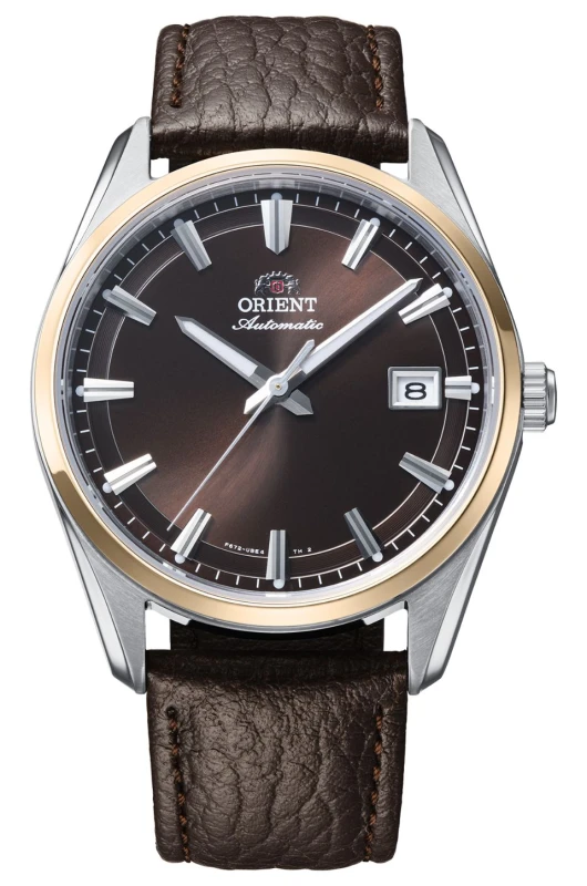 Image of Orient RA-AC0R03Y Stretto Automatic Brown Leather Strap Watch - W29102