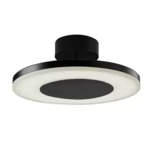 Image of Discobolo LED Ceiling, 1800lm, Matt Black / Frosted Acrylic, 3yrs Warranty