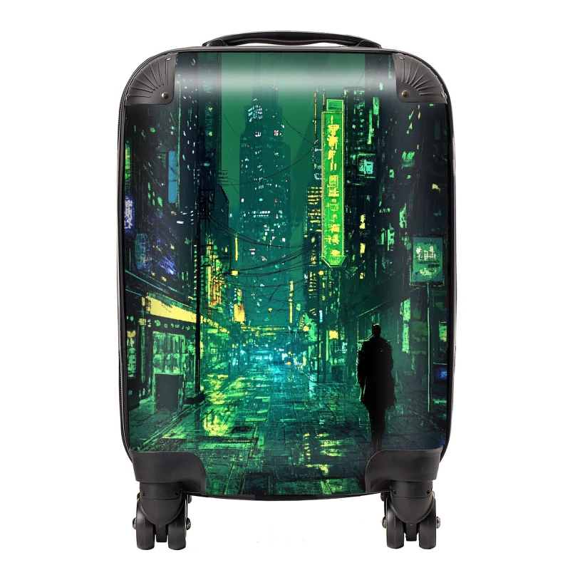 Image of Designer Luggage Dante Mercer: 00016 Suitcase in Green Size: Large Green Unisex Large