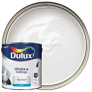 Image of Dulux Walls & Ceilings Rock Salt Matt Emulsion Paint 2.5L