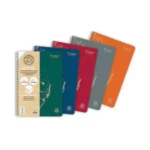 Image of Forever Wirebound Notebook Lined 90gsm A4 Assorted Pack of 5 68406C