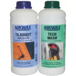 image of Nikwax Tech Wash/Tx Direct Wash-In Twin Pack - 1 Lt - 137P03