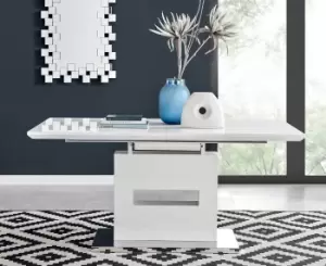 Image of Arezzo 200cm Large Extending White High Gloss Dining Table