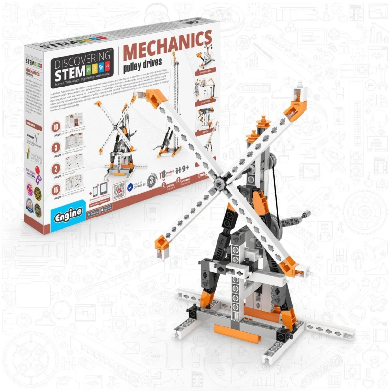 Image of Engino Discovering STEM Mechanics Wheels, Axles & Inclined planes Orange unisex