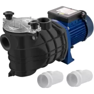 VEVOR 1 HP Pool Pump, 18000 L/h 750W Pool Pump In/Ground Swimming Pool Pump with Strainer Basket Pool Pump Motor for Clean Swimming Pool Water 1.97"