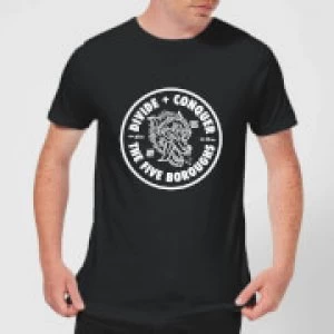 Image of The Five Boroughs Mens T-Shirt - Black - XXL