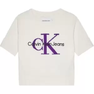 Image of Calvin Klein Jeans Monogram Ss Sweater - Neutral