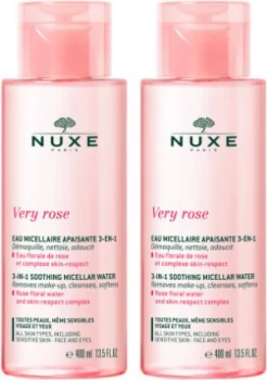 image of Nuxe Very Rose 3-in-1 Hydrating Micellar Water Duo 2 x 400ml