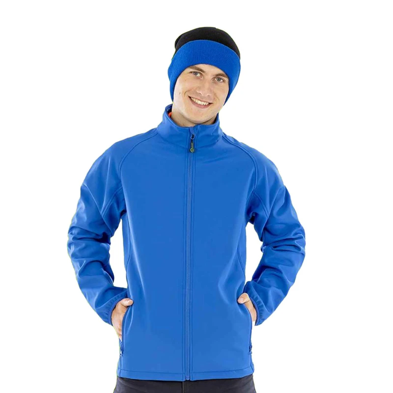 Image of Result Result Men Printable Soft Shell Jacket in Blue Size: Small Blue S Male 5063300510704