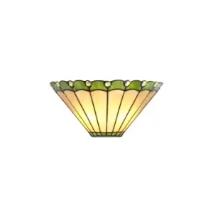 image of Tiffany Wall Lamp, 2 x E14, Green, Crystal