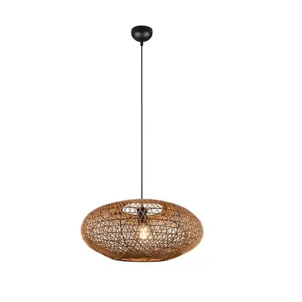 image of Hedda Modern Wire Frame Pendant Ceiling Light Black Matt