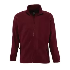 Image of SOLS Mens North Full Zip Outdoor Fleece Jacket (4XL) (Burgundy)