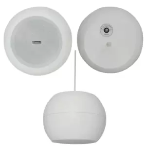 6.5" 30w White Hanging Suspended Pendant Ceiling Speaker 100v & 8ohm Background