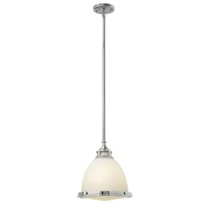 image of 1 Light Medium Dome Ceiling Pendant Chrome, E27