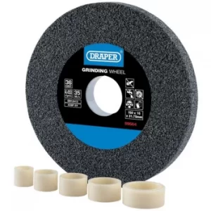 Image of Draper Aluminium Oxide Bench Grinding Wheel 36G (150mm x 16mm)