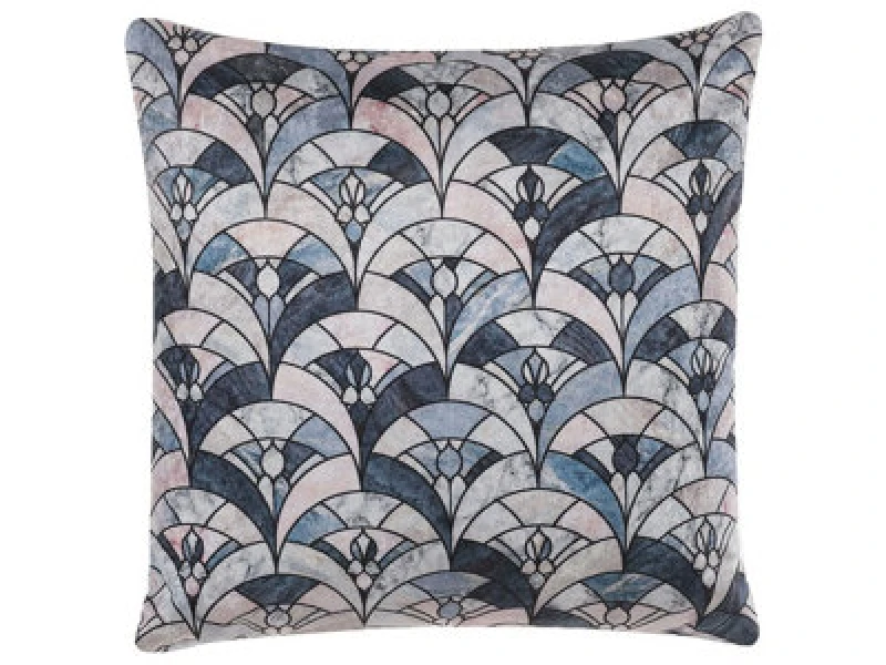 Image of Beliani Throw Cushion Koodal 45 X 45cm Multicolour Geometric Pattern
