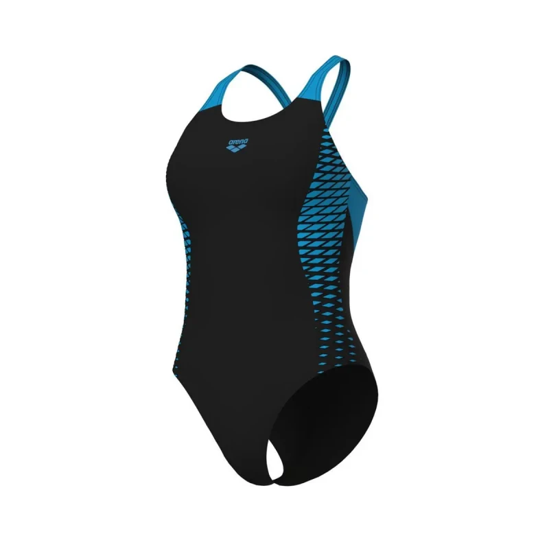 Image of Womens 1 Piece v-back swimsuit Arena Openings Noir Female 42