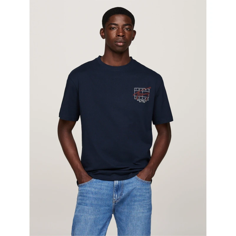Image of Tommy Jeans Tommy Jeans Tjm Reg Spray Tee Ss Ext - Blue Blue M