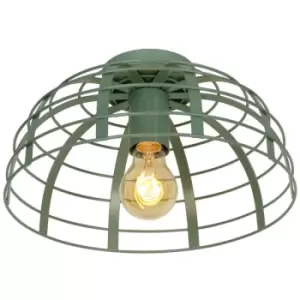 Image of Lucide ELODIE - Flush Ceiling Light - Ø30cm - 1xE27 - Turquoise