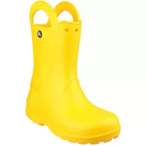 image of Crocs Girls/Boys Handle It Moulded Croslite Wellington Rain Boots UK Size 6 Toddler (EU 22-23, US C6)