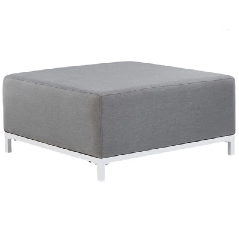 Image of Beliani Ottoman Rovigo Fabric Grey