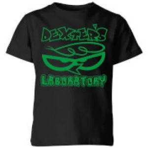 image of Dexters Lab Logo Kids T-Shirt - Black - 11-12 Years