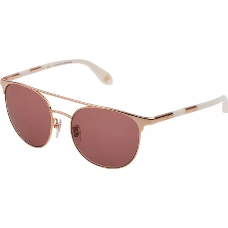 Image of Carolina Herrera Carolina Herrera SHN051M-5408FC Sunglasses in Orange Orange One Size Unisex 190605131312