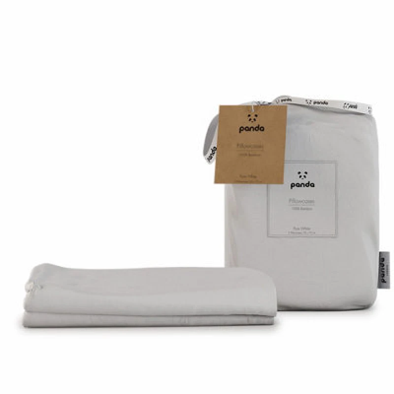 Image of Panda London 100% Bamboo Bedding Pillowcases Pure White