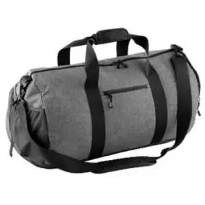 image of Athleisure Water Resistant Shoulder Strap Holdall Kit Bag (One Size) (Grey Marl) - Bagbase