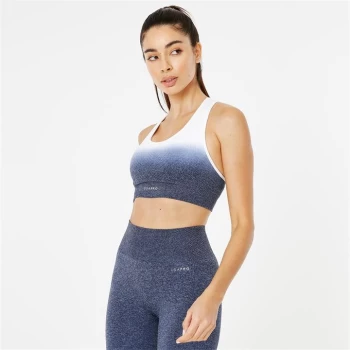 USA Pro Seamless Ombre Sports Bra - Navy/White