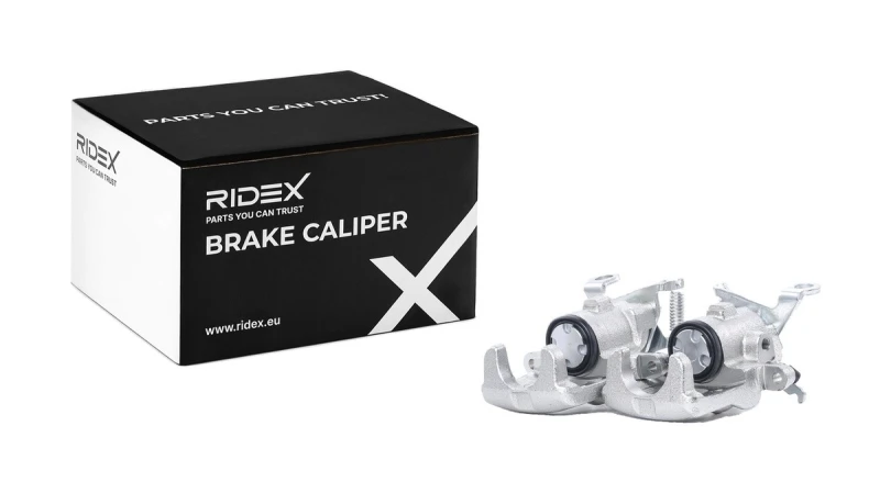 Image of RIDEX 78B1692 Brake caliper Rear Axle, without holder Grey Cast Iron Brake Caliper (78)