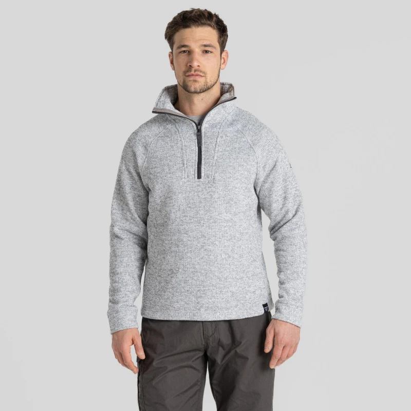 Image of Craghoppers Wole' Half Zip Fleece Pale Grey