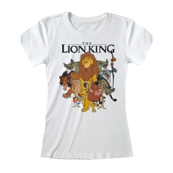 image of Lion King Classic - Vintage Group Pose Womens X-Large T-Shirt - White