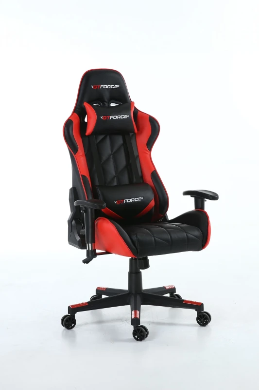 Image of Gtforce Pro Gt Reclining Sports Racing Gaming Office Desk PC Car Faux Leather Chair (red), Red 5.05574E+12