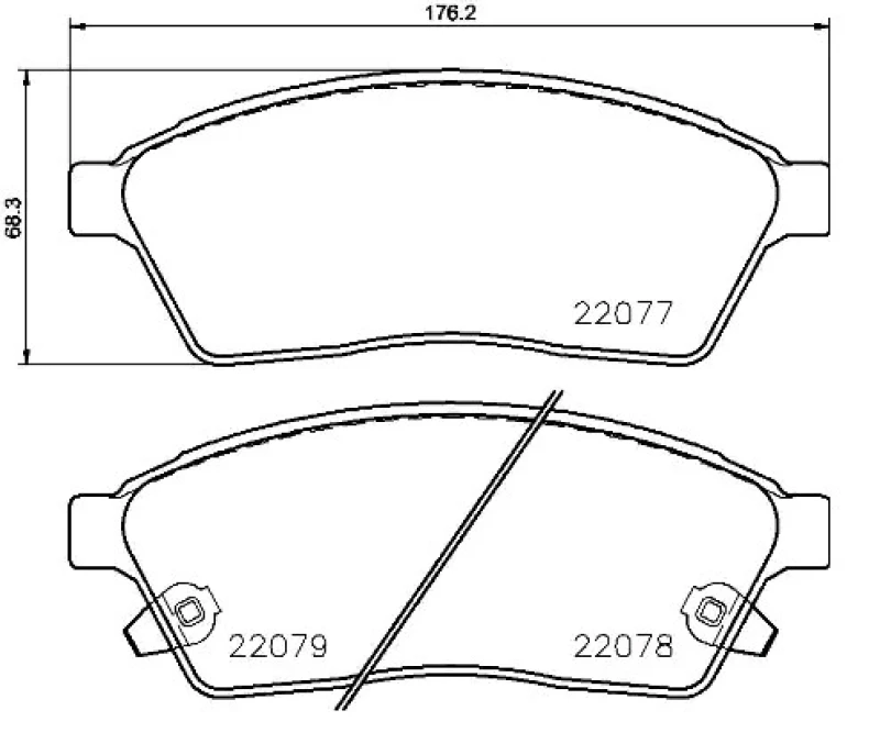 Image of BREMBO Brake pad set BREMBO P 09 009