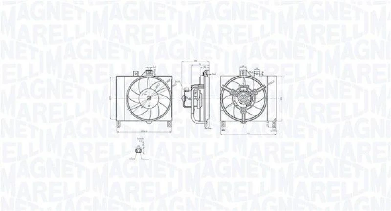 Image of MAGNETI MARELLI Fan, radiator MAGNETI MARELLI 069422873010
