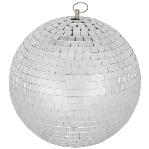 Image of QTX QTX 15cm 150mm 6" Silver Sparkling Disco Lights Halloween Xmas Party Large Mirror Ball MB-15
