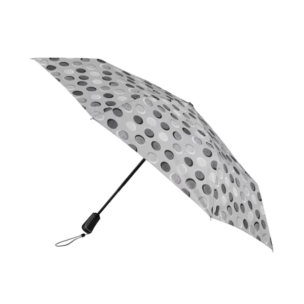 Image of totes Xtra Strong Grey Spots Umbrella Grey/Black