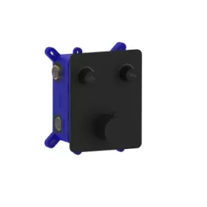 Image of Matt Black Push Button 2 Function Shower Valve - Vance