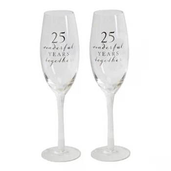 image of Amore By Juliana Champagne Flute Set - 25th Anniversary