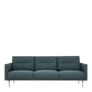 Image of Larvik 3 Seater Sofa Dark Green Oak Effect Legs